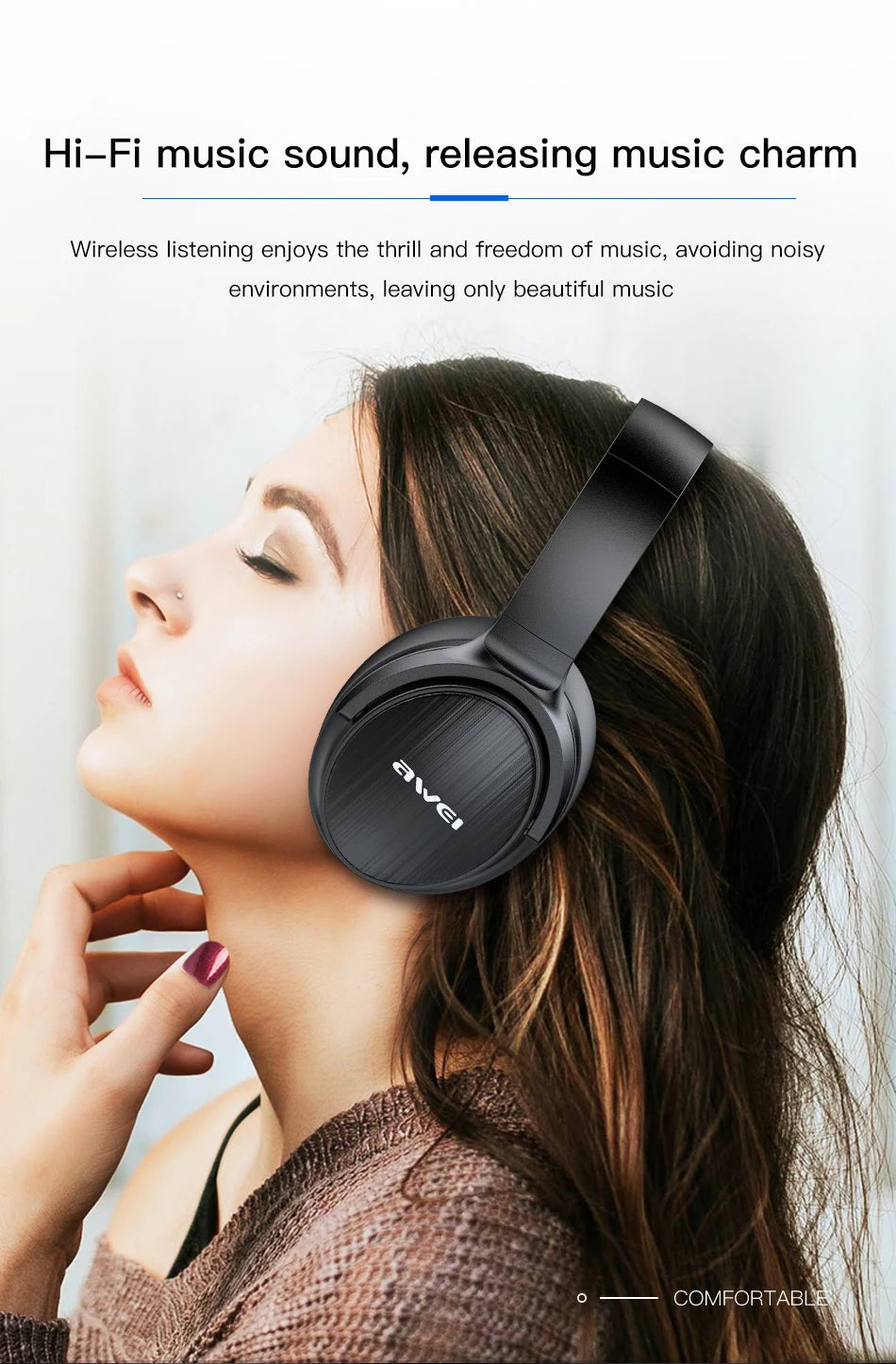 ANC Noise Canceling Wireless Bluetooth Headphones