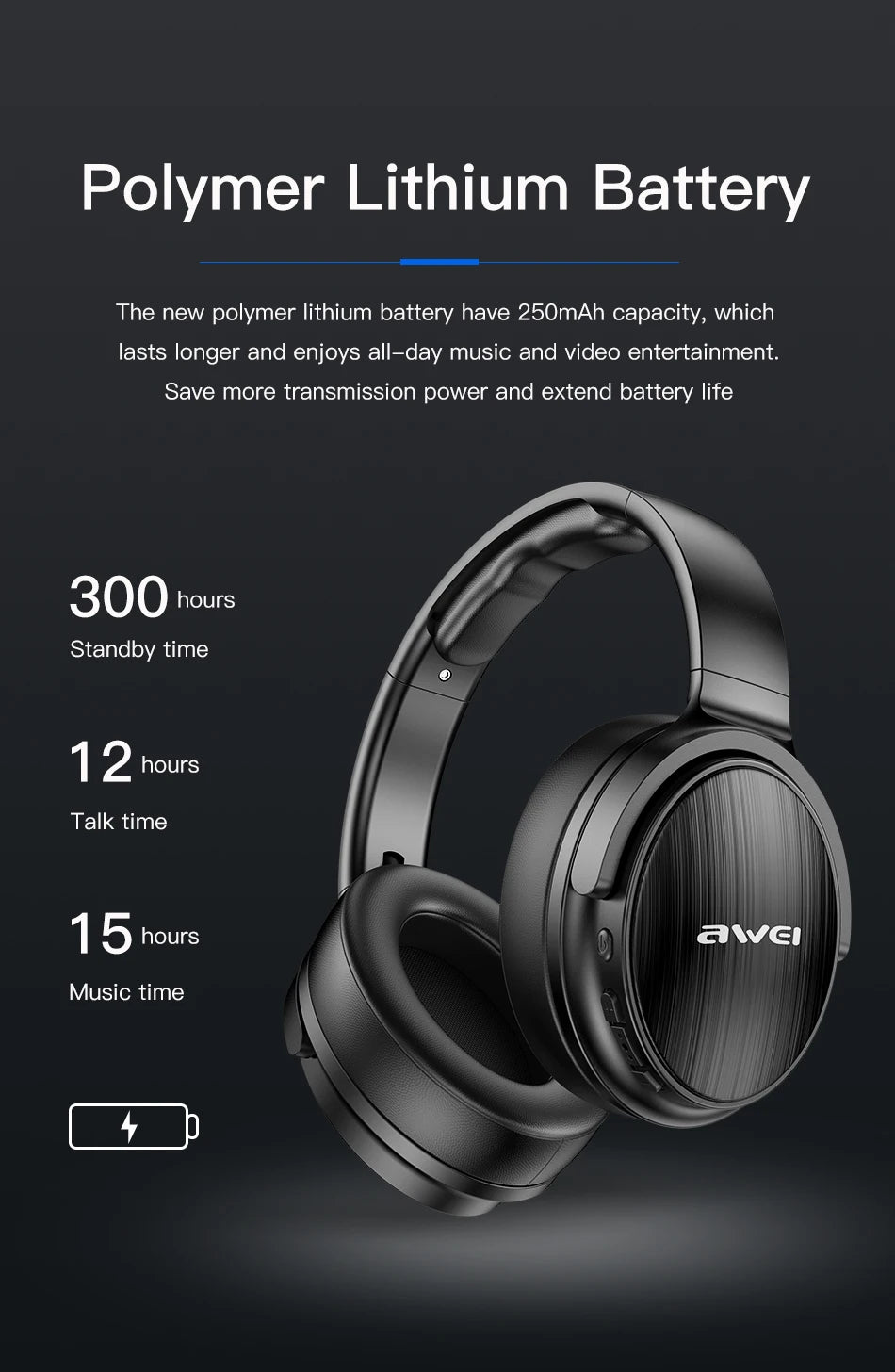 ANC Noise Canceling Wireless Bluetooth Headphones