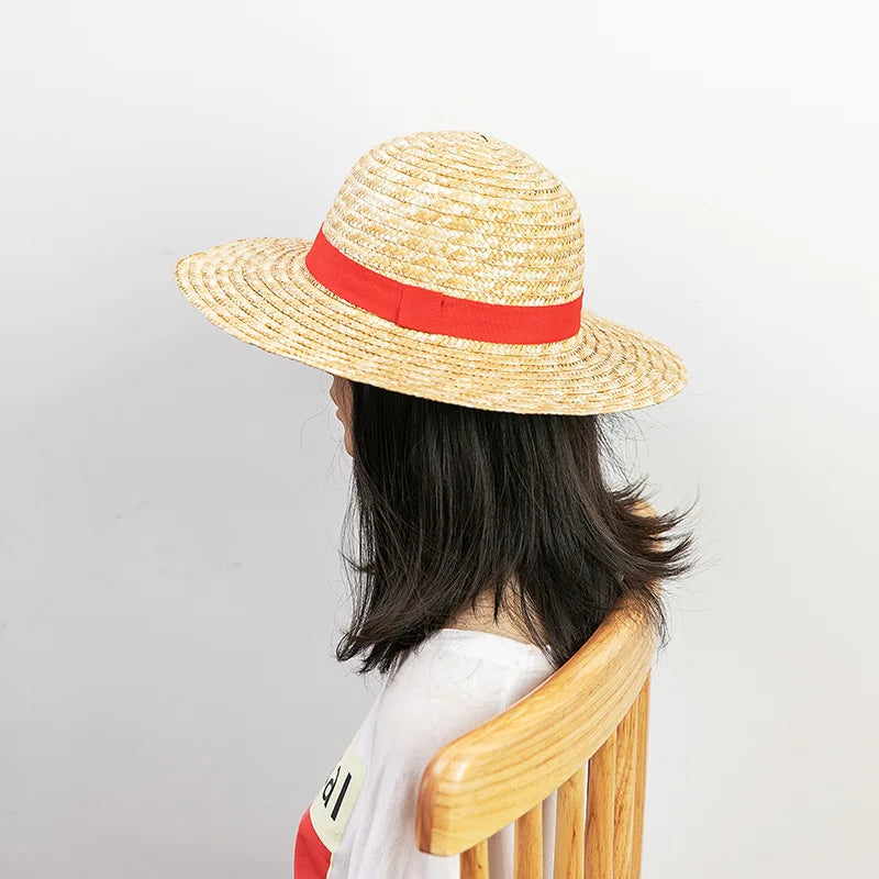 Monkey D. Luffy Straw Hat | One Piece Cosplay Prop for Adults | Unisex Sunshade Hat for Cosplay, Role Play, & Stage Performances