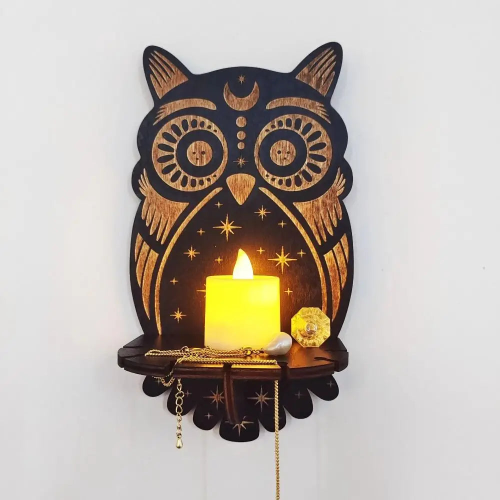 Creative Wooden Carving Candle Holder