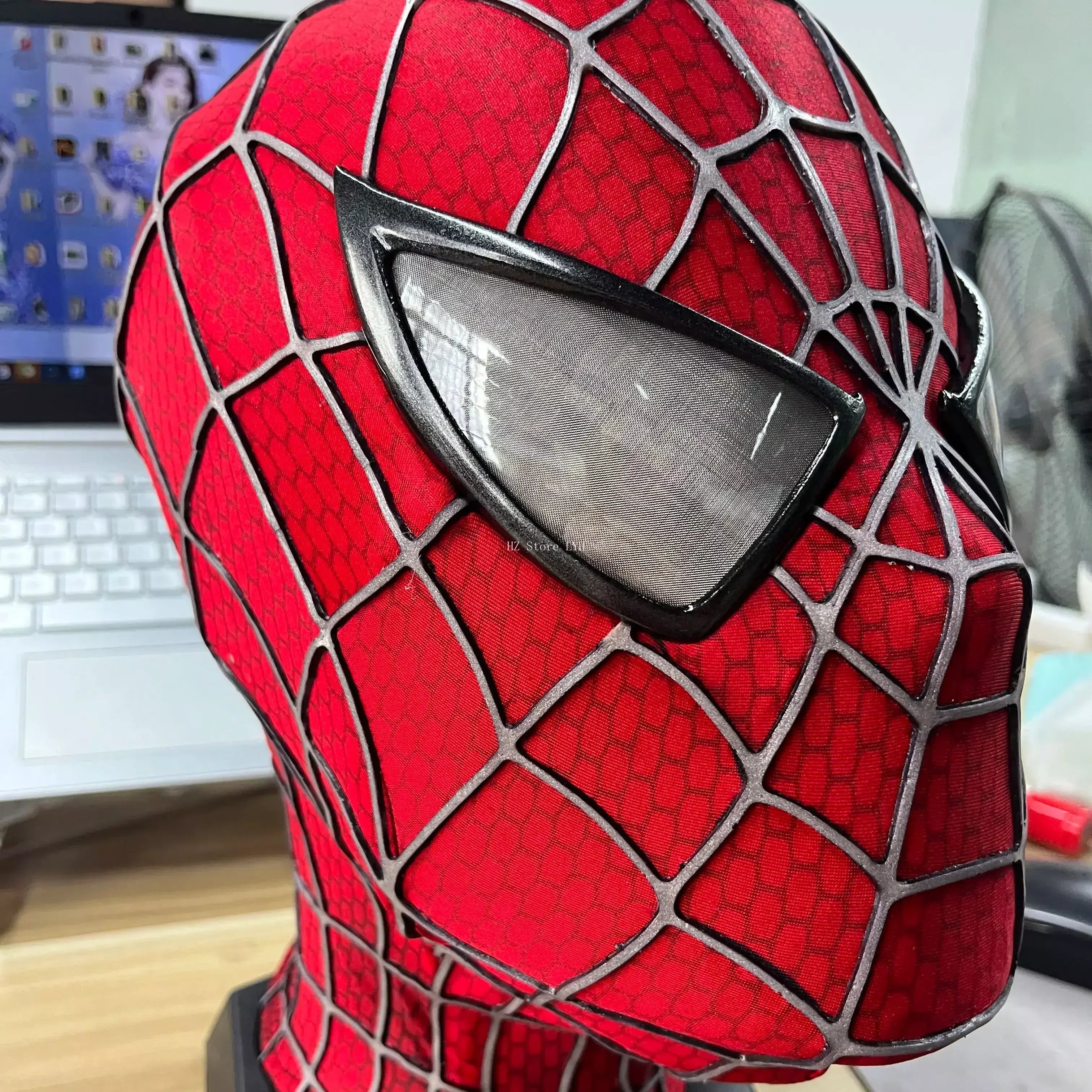 Marvel Spider-Man Raimi Mask with 3D Printed Faceshell & Detachable Magnetic Lenses | 1:1 Movie-Accurate Cosplay Prop for Halloween, Parties, and Collectors