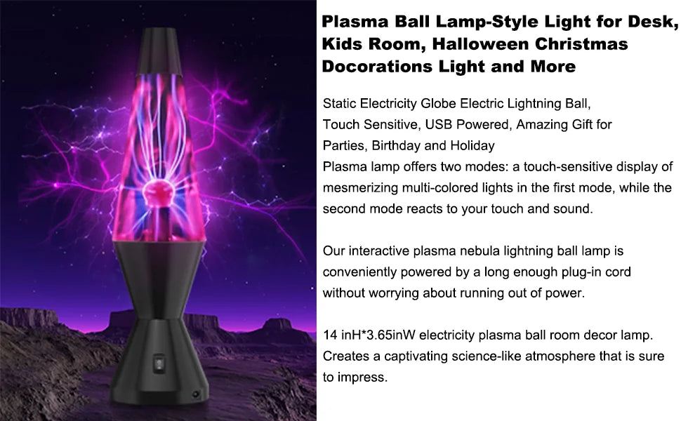 Electric Lightning Plasma Night Lamp