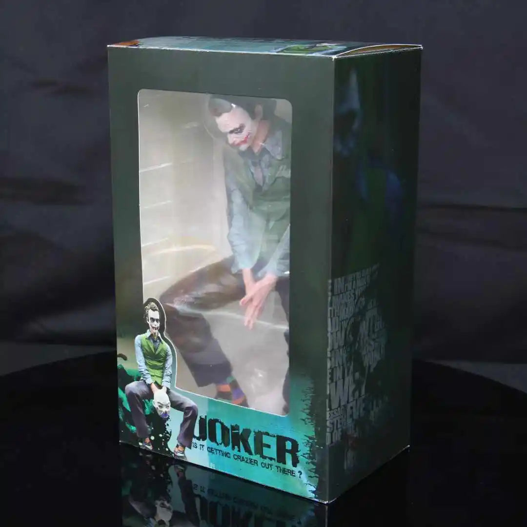 Heath Ledger Joker Action Figure | 24cm Collectible in Iconic Green Suit with Mask | Desktop Decoration & Car Doll Model