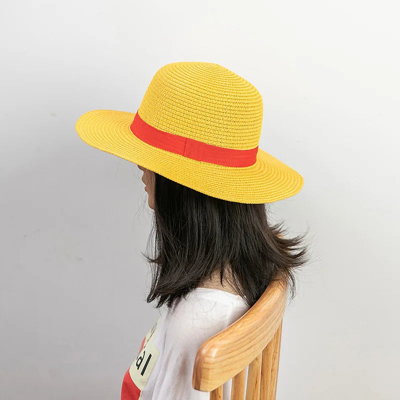 Monkey D. Luffy Straw Hat | One Piece Cosplay Prop for Adults | Unisex Sunshade Hat for Cosplay, Role Play, & Stage Performances