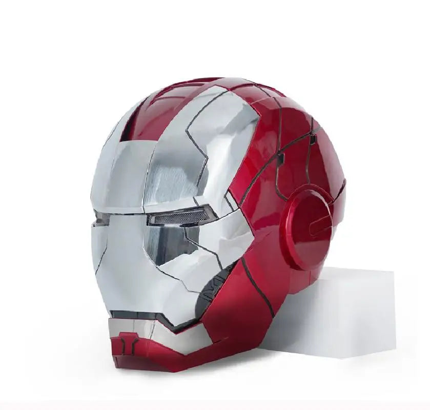 Iron Man Tony Helmet MK5 | 1:1 Wearable Electric Helmet with Multi-Piece Opening, English Voice Control, and LED Lights | Perfect for Cosplay, Collectibles & Gifts