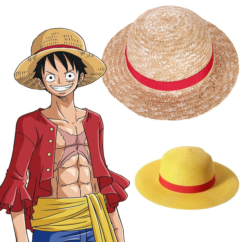 Monkey D. Luffy Straw Hat | One Piece Cosplay Prop for Adults | Unisex Sunshade Hat for Cosplay, Role Play, & Stage Performances