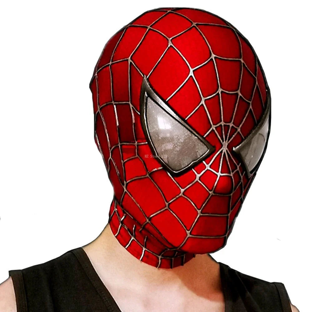 Marvel Spider-Man Raimi Mask with 3D Printed Faceshell & Detachable Magnetic Lenses | 1:1 Movie-Accurate Cosplay Prop for Halloween, Parties, and Collectors