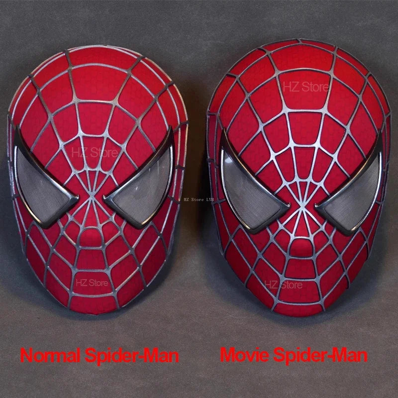 Marvel Spider-Man Raimi Mask with 3D Printed Faceshell & Detachable Magnetic Lenses | 1:1 Movie-Accurate Cosplay Prop for Halloween, Parties, and Collectors