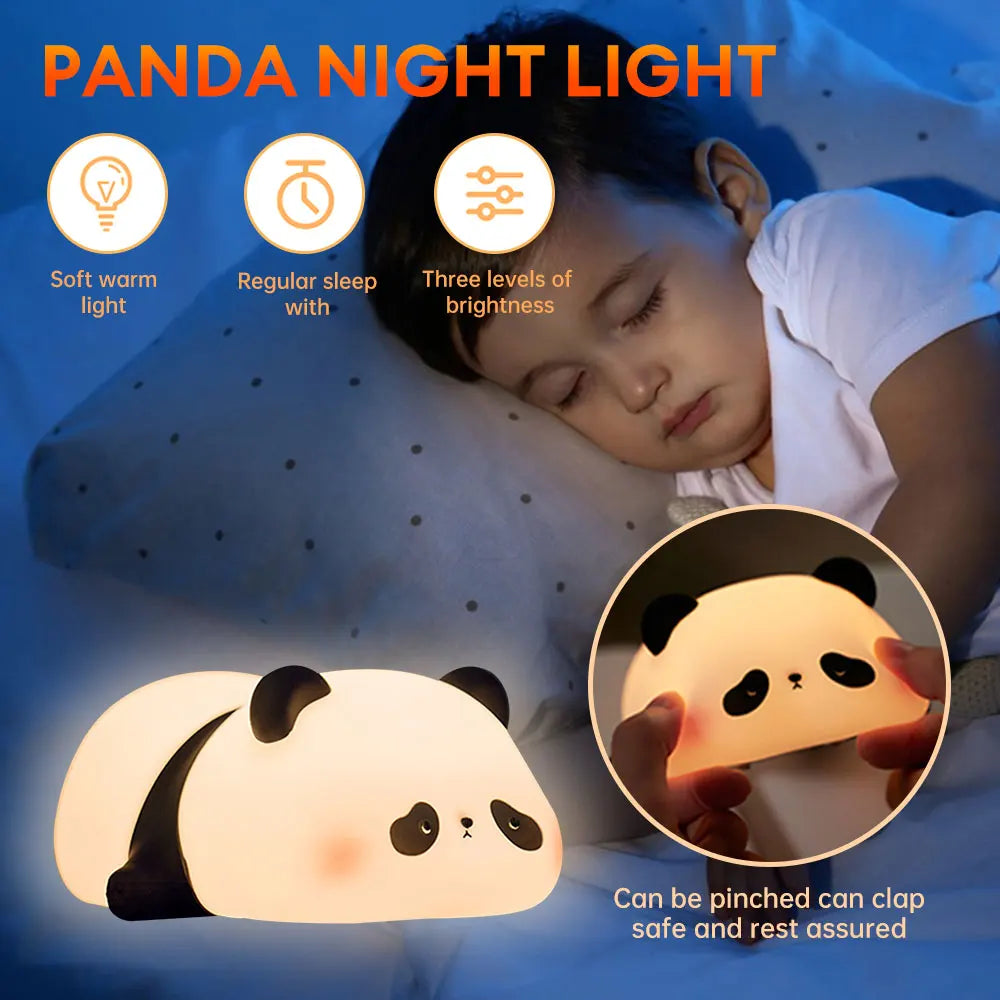 LED Night Lights Cute Panda Lamp