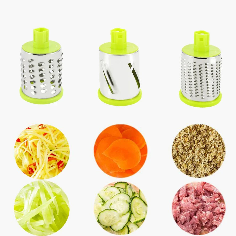 Multifunctional Vegetable Cutter Round Slicer Kitchen Roller Gadgets Tool Chopper Potato Carrot Cheese Shredder Food Processor