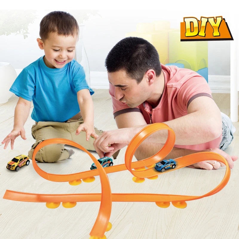 Double Car Wheels Model Racing Track