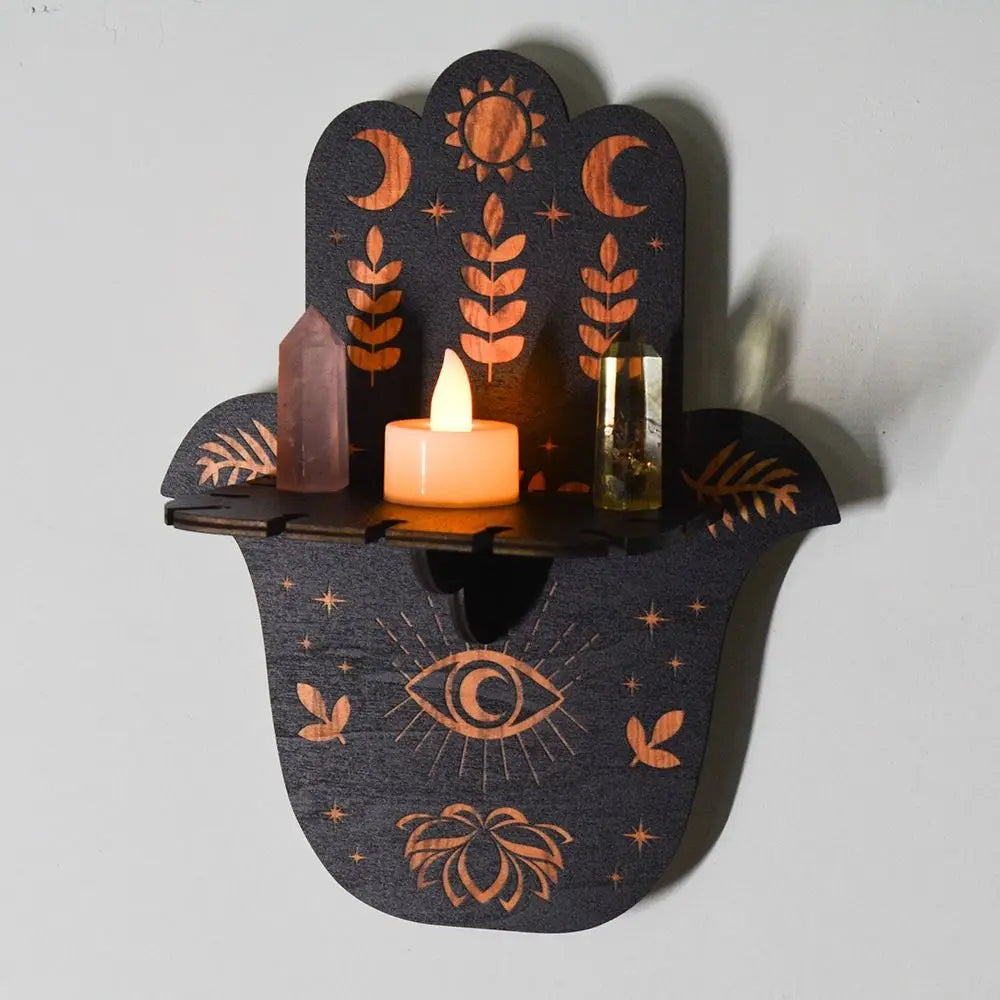 Creative Wooden Carving Candle Holder