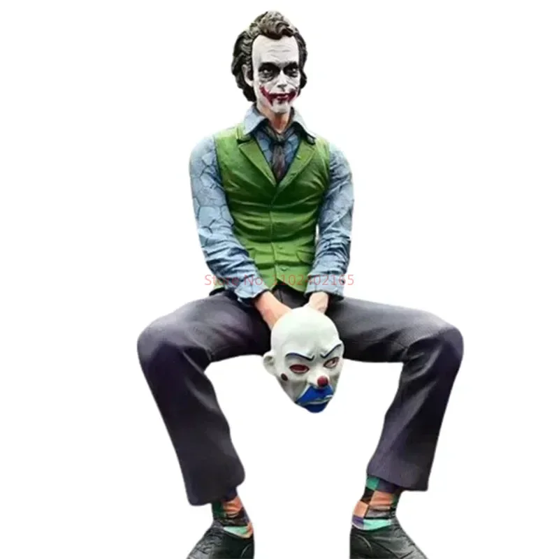 Heath Ledger Joker Action Figure | 24cm Collectible in Iconic Green Suit with Mask | Desktop Decoration & Car Doll Model