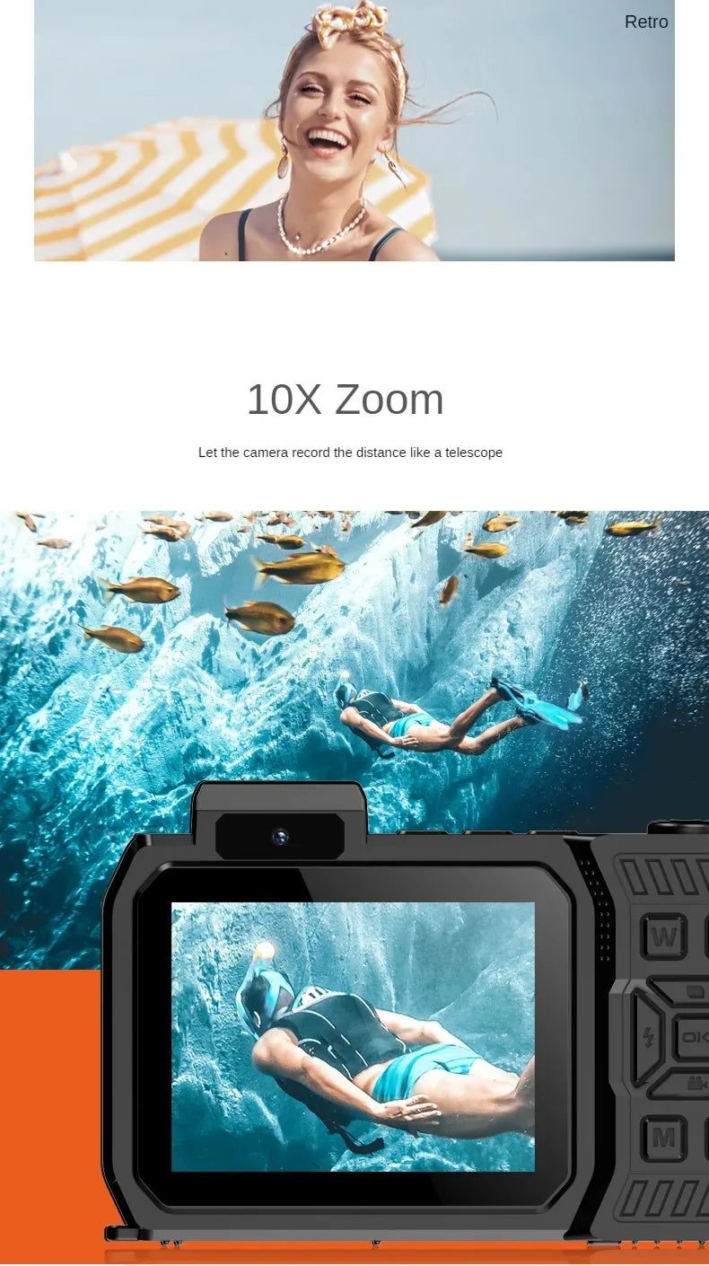 1 Waterproof camera D50 dual screen